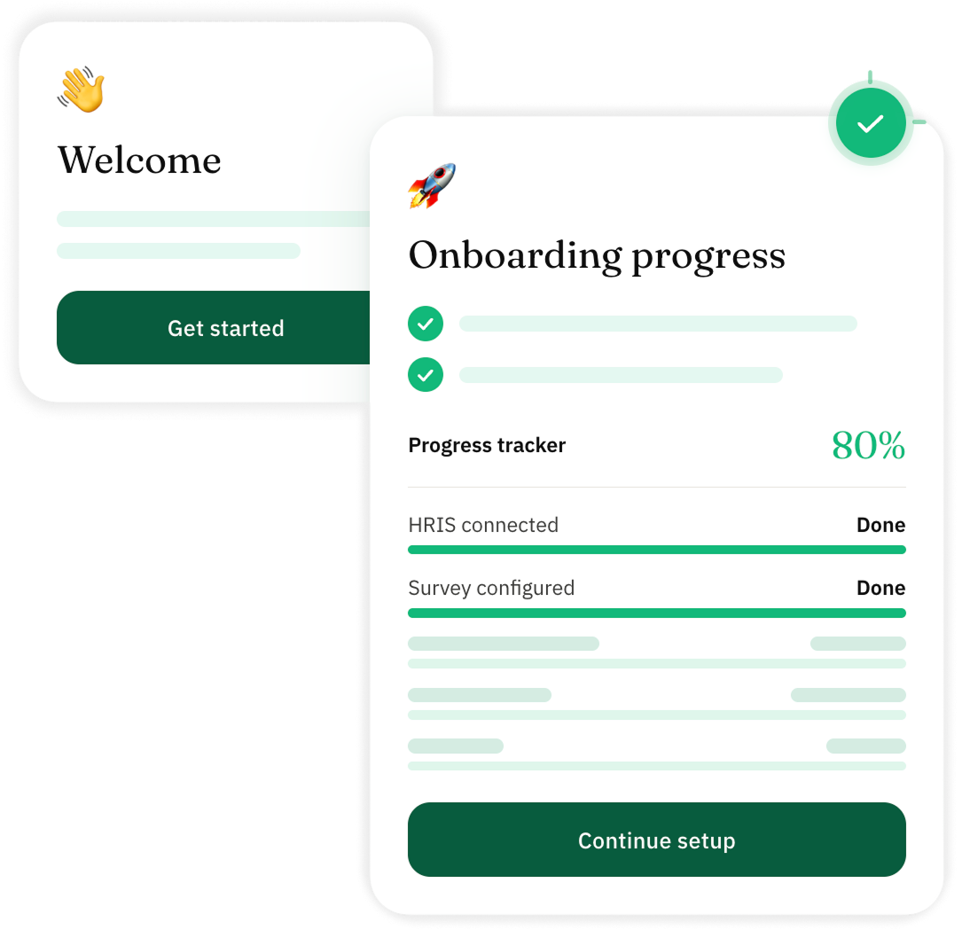 CultureMonkey 5-week implementation onboarding progress tracker
