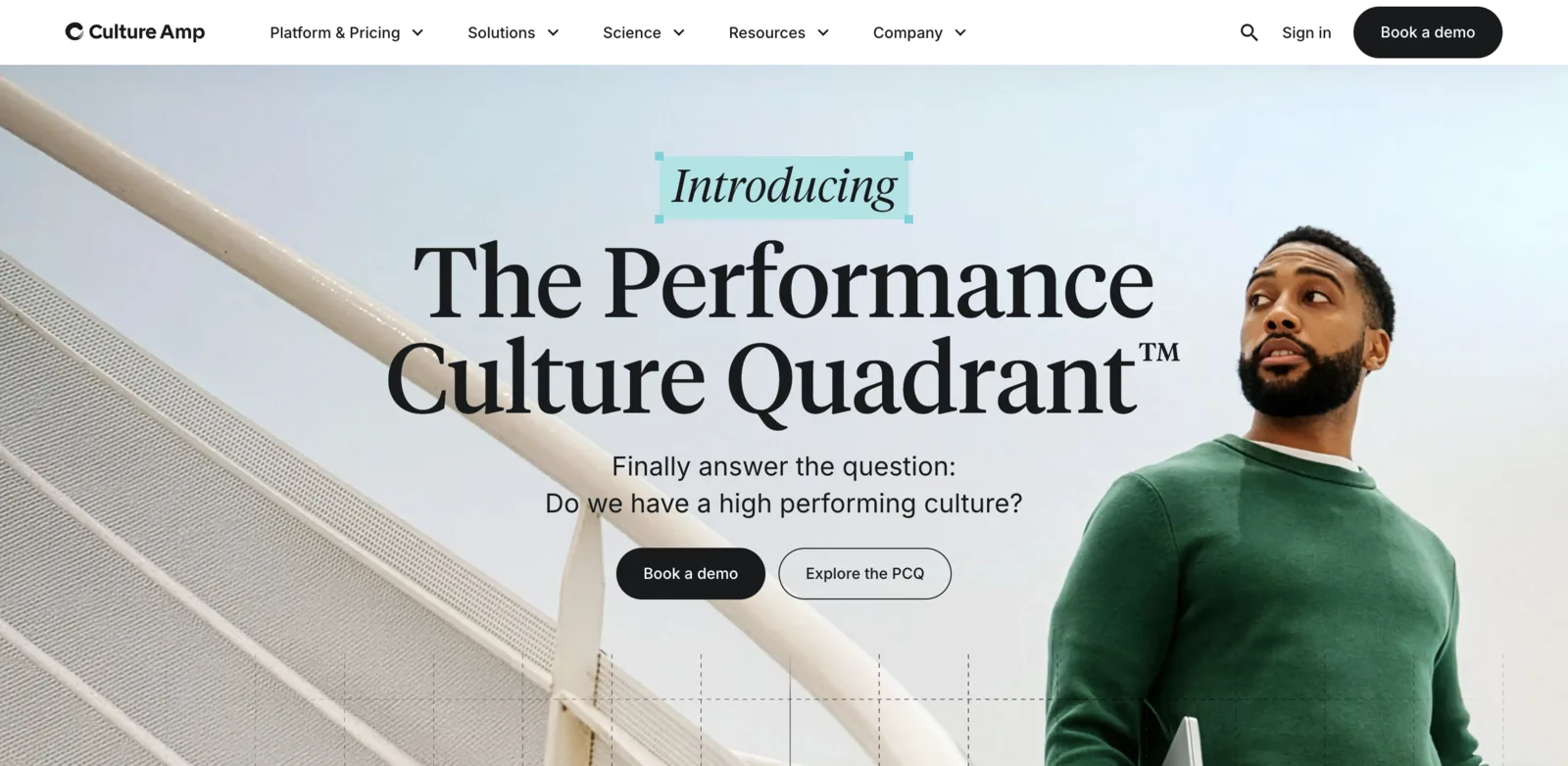 Culture Amp engagement survey report with driver analysis and benchmark comparison