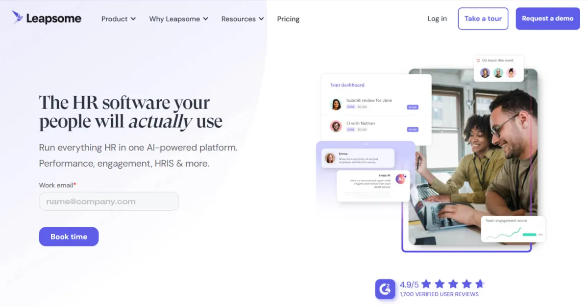 Leapsome HR platform interface