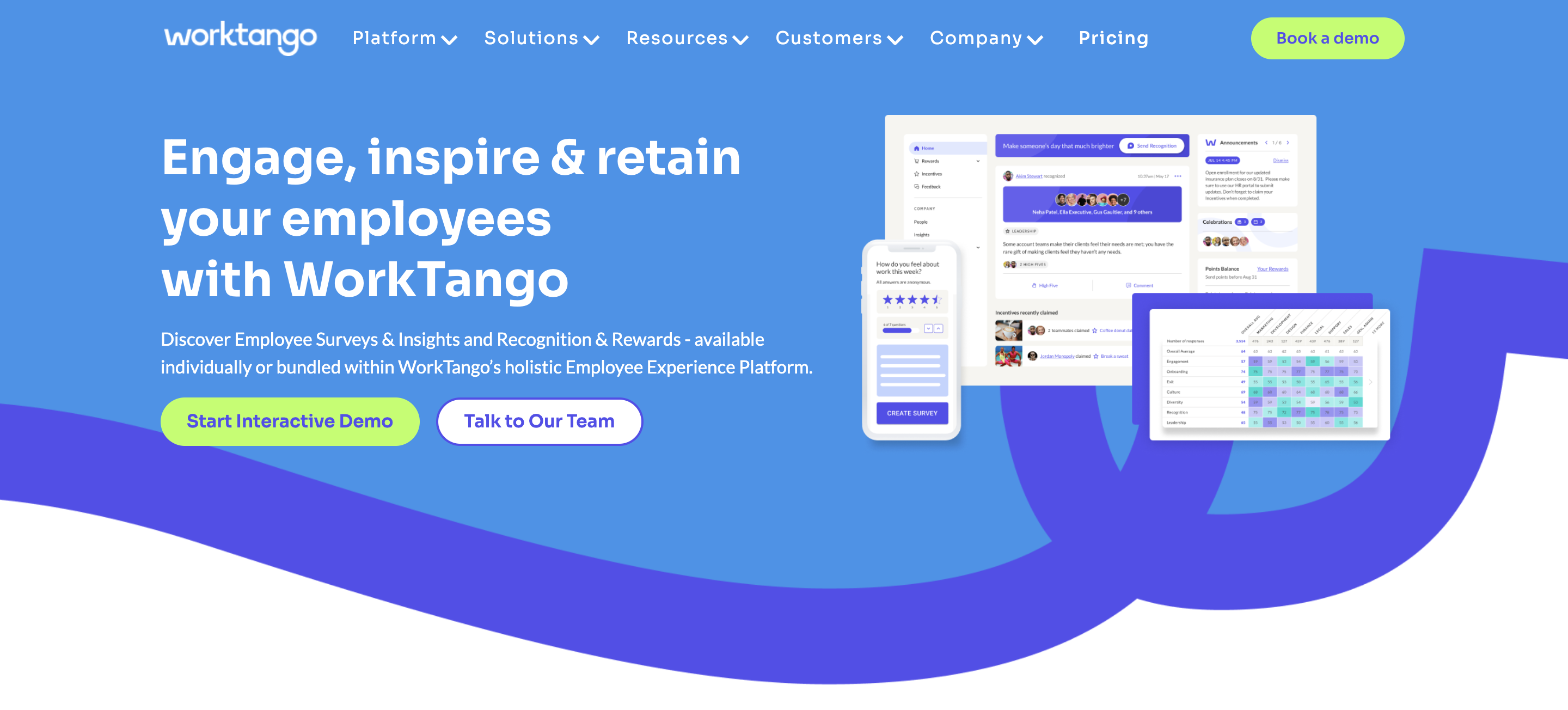 WorkTango platform screenshot