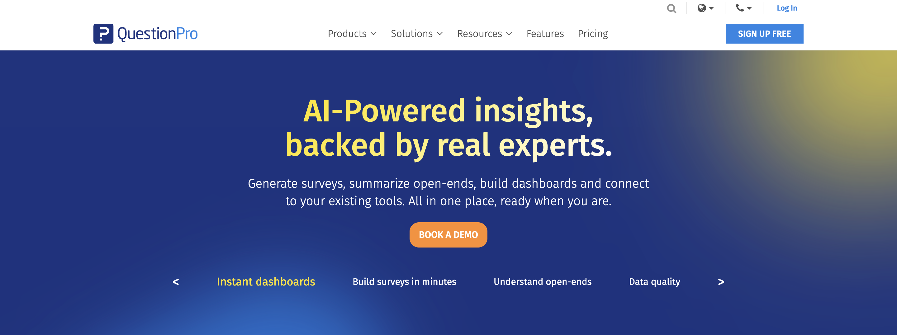 QuestionPro Workforce - employee survey analytics dashboard