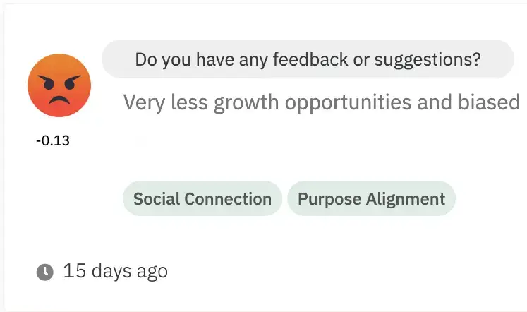 Employee feedback analysis using CultureMonkey's employee engagement platform