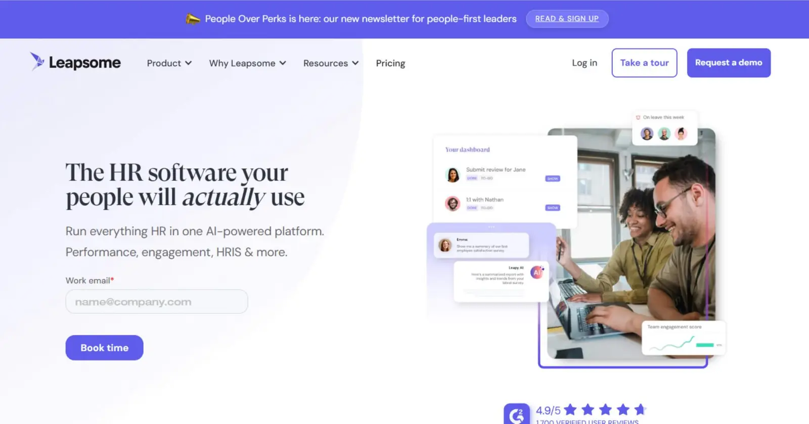 Leapsome - AI-powered people platform with reviews and surveys